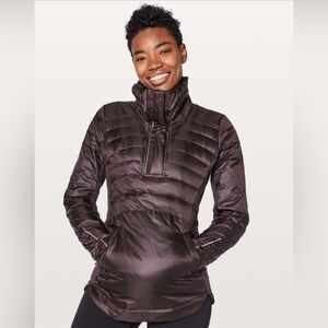 Lululemon Women’s Down For A Run Pullover II Black Cherry Size 8